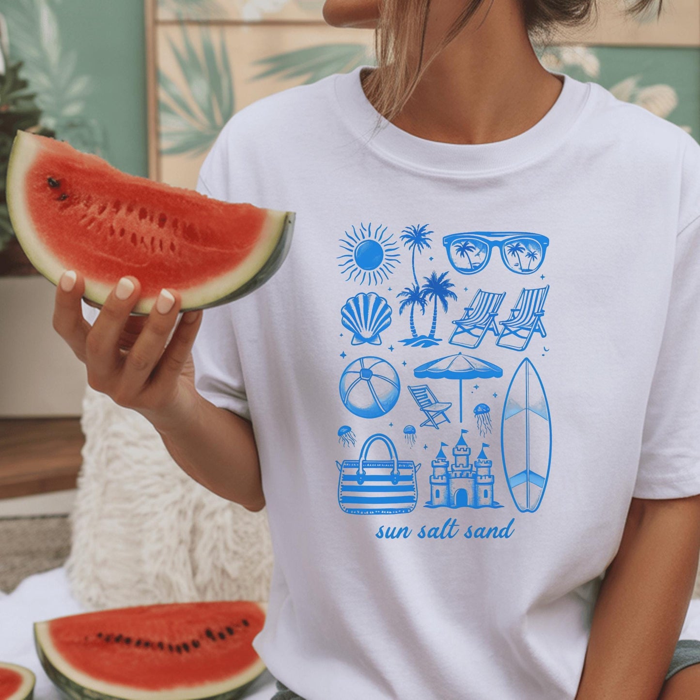 Beach Vibes Graphic Tee, Comfort Colors Shirt, Summer Beach Theme, Surf Sand Sun, Coastal Vacation, Beach Lover Gift, Relaxed Fit