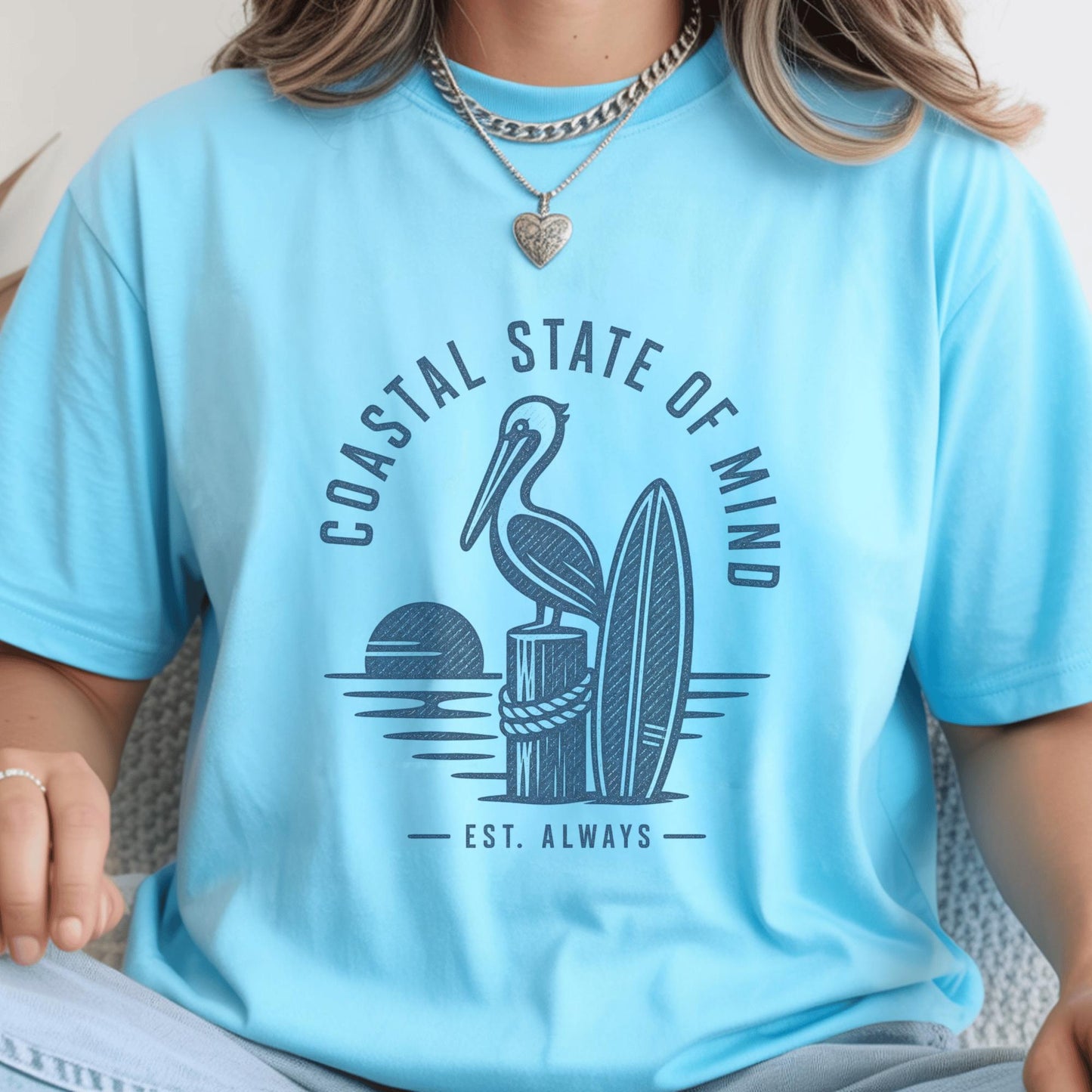 Vintage Summer Coastal Life Graphic Design Poster Summer Vibes T-Shirt, Fun Graphic Tee, Beach Holiday Shirt, Bright Colorful Design, For Wo