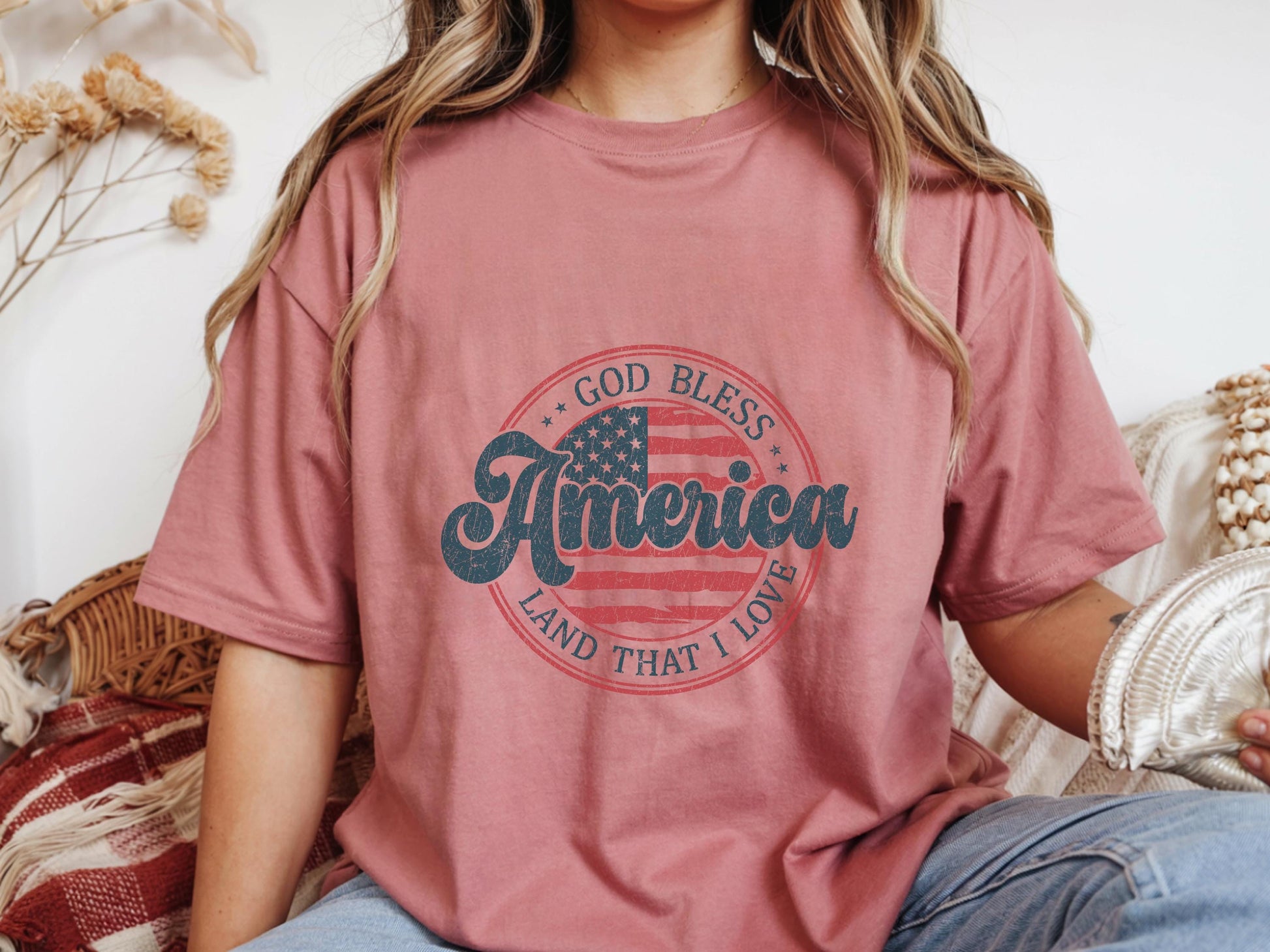 Patriotic God Bless America Shirt, USA Flag Graphic Tee, American Pride T-Shirt, Independence Day Apparel, Gift for Veterans