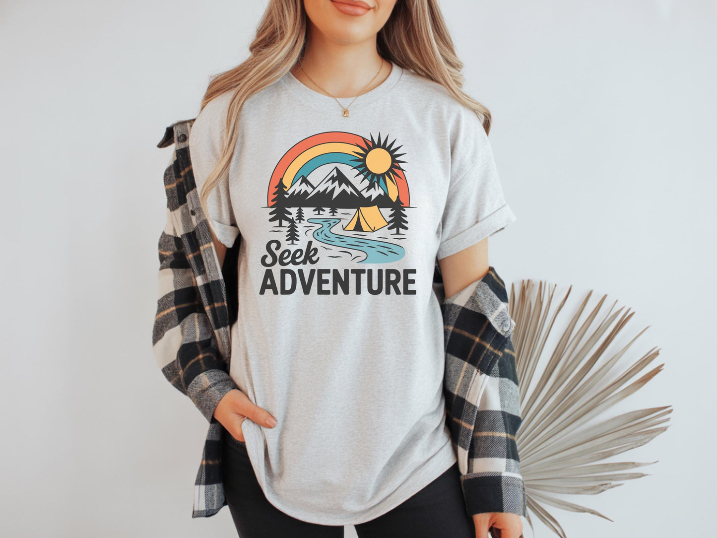 Camping Tank Top, Seek Adventure Shirt, Hiking Gift, Women’s Sleeveless Tee, T-Shirt or Sweatshirt Option, Camping Mug, Tote Bag