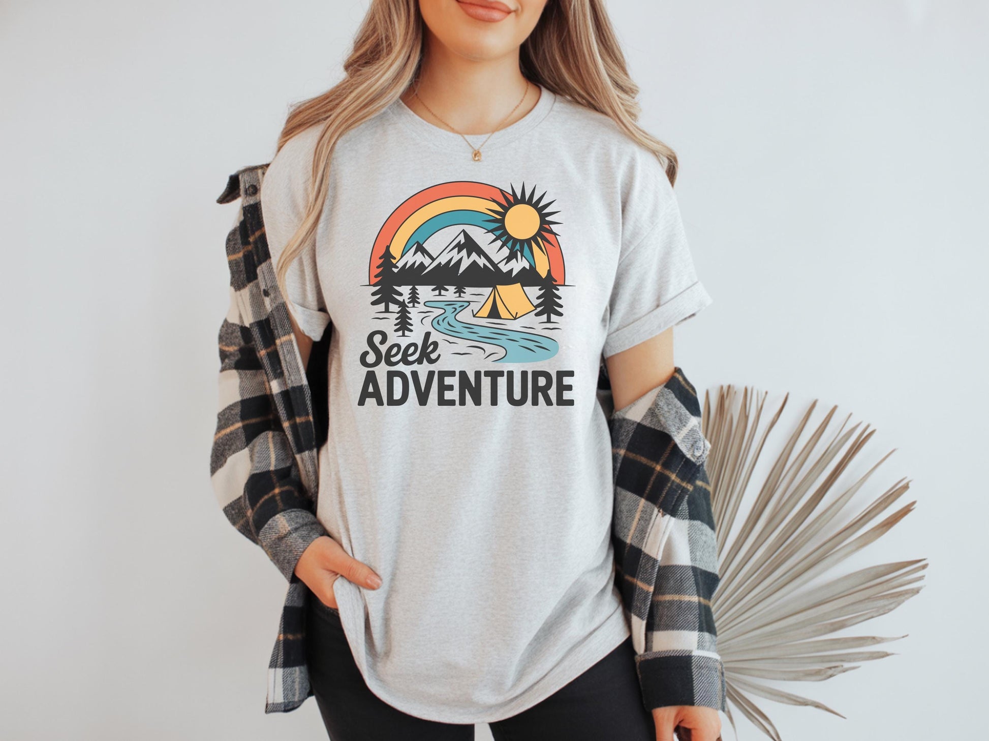 Camping Tank Top, Seek Adventure Shirt, Hiking Gift, Women’s Sleeveless Tee, T-Shirt or Sweatshirt Option, Camping Mug, Tote Bag