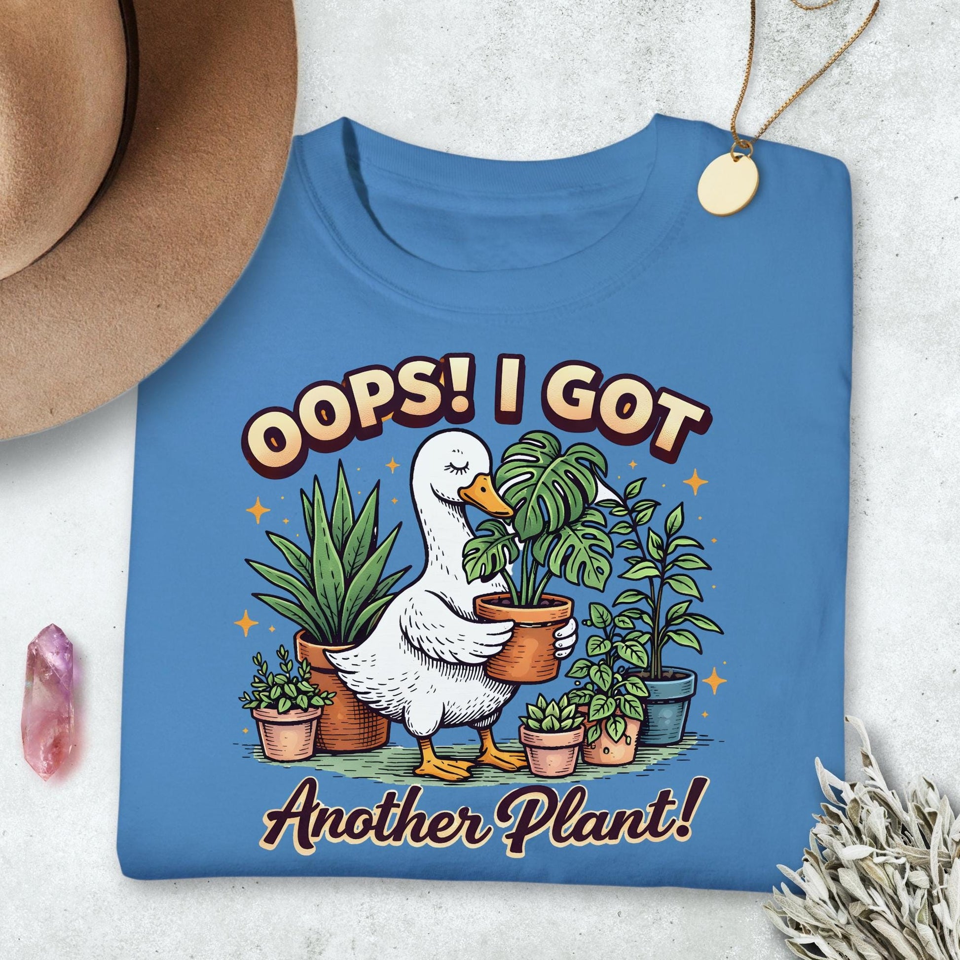 Comfort Colors® Oops I Got Another Plant Shirt, Plant Mom Shirt Funny Plant Lover Tee, Gardening Shirt, Duck Plant Shirt, Botanical Gift