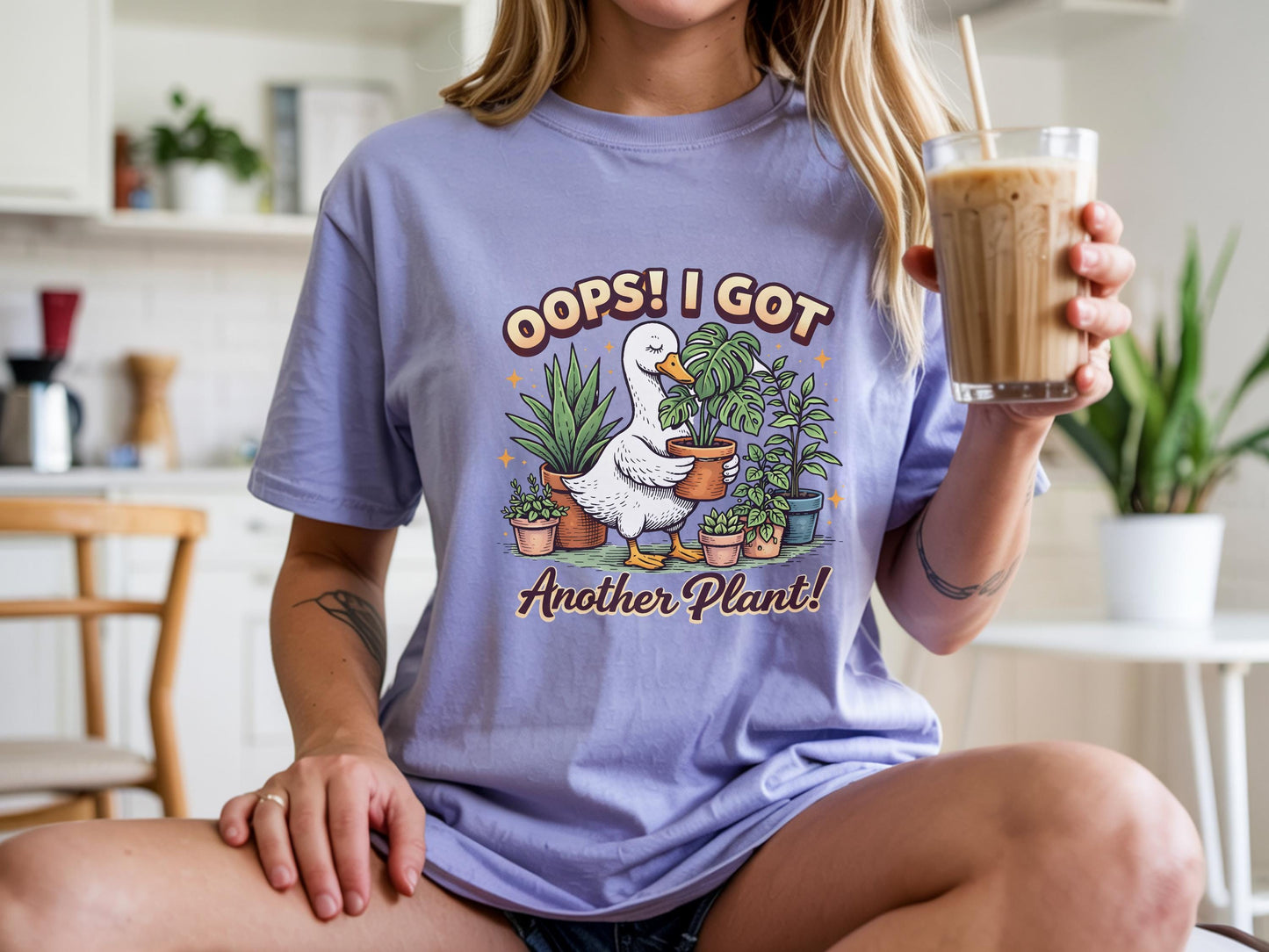 Comfort Colors® Oops I Got Another Plant Shirt, Plant Mom Shirt Funny Plant Lover Tee, Gardening Shirt, Duck Plant Shirt, Botanical Gift