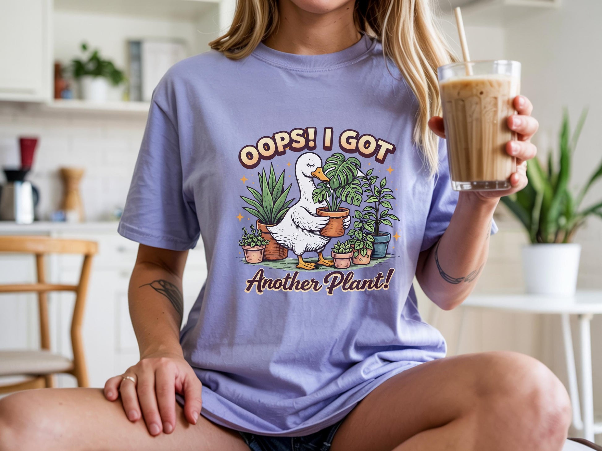 Comfort Colors® Oops I Got Another Plant Shirt, Plant Mom Shirt Funny Plant Lover Tee, Gardening Shirt, Duck Plant Shirt, Botanical Gift