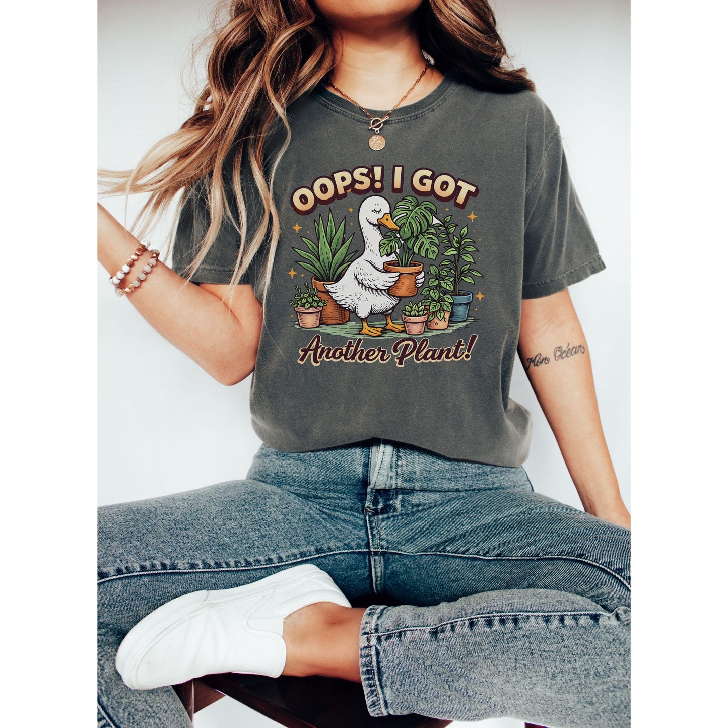 Oops I Got Another Plant Shirts, T Shirt, Tank Top, Sweatshirt, Mama Gardening, Funny Plant Lover Tee, Gardening Shirt, Duck Plant Shirt, B