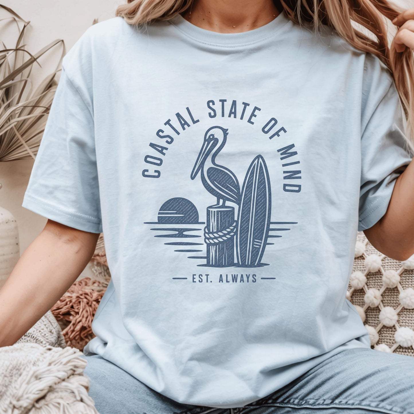 Vintage Summer Coastal Life Graphic Design Poster Summer Vibes T-Shirt, Fun Graphic Tee, Beach Holiday Shirt, Bright Colorful Design, For Wo