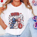 USA Patriotic T-Shirt, Red White Blue Celebration Tee, 250th Anniversary Design, Independence Day Shirt, Customizable Cotton Apparel