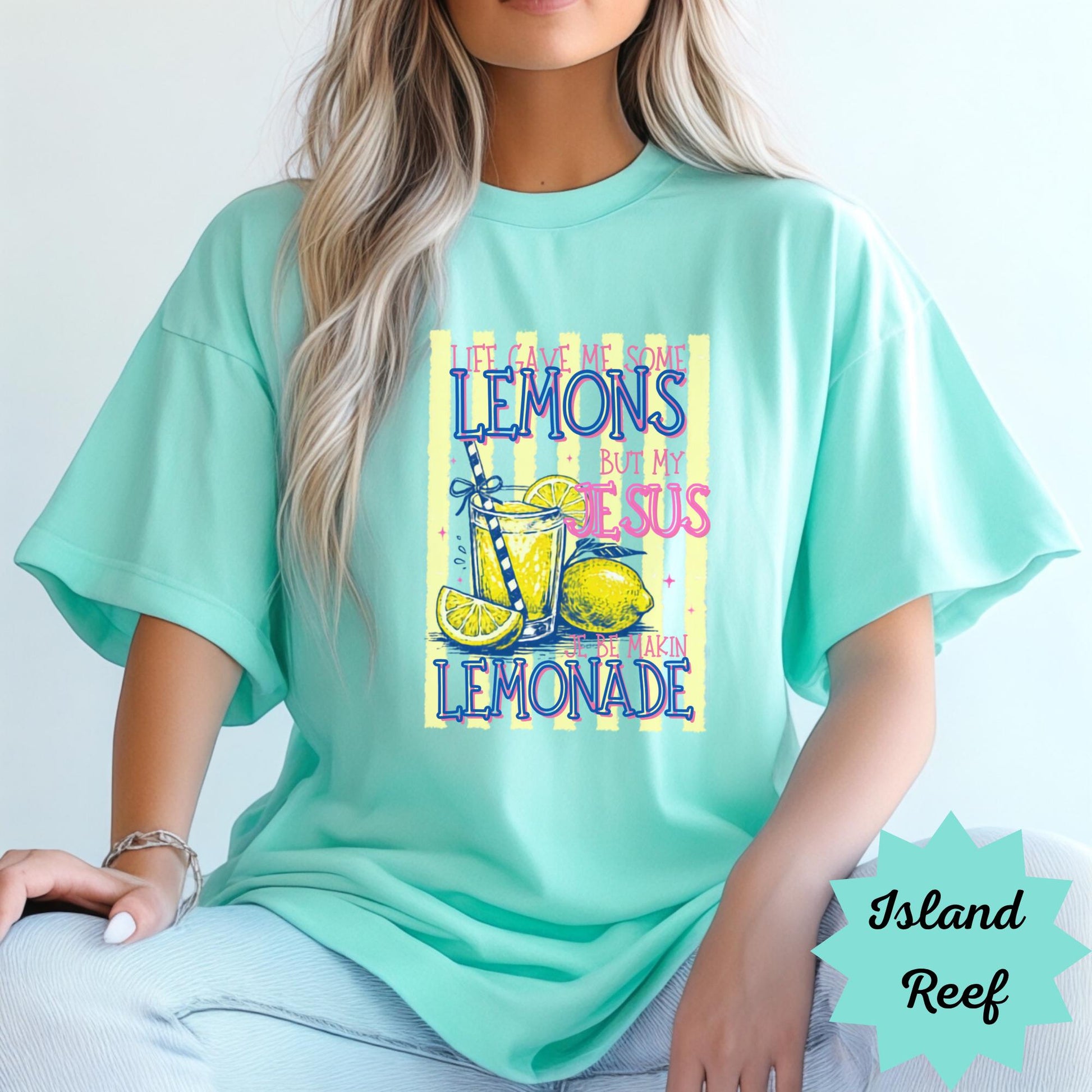 Lemonade Faith Christian T-shirt, Positive Message Apparel, Inspirational Graphic Tee, Unisex Banana Color Tee, Gift for Believers