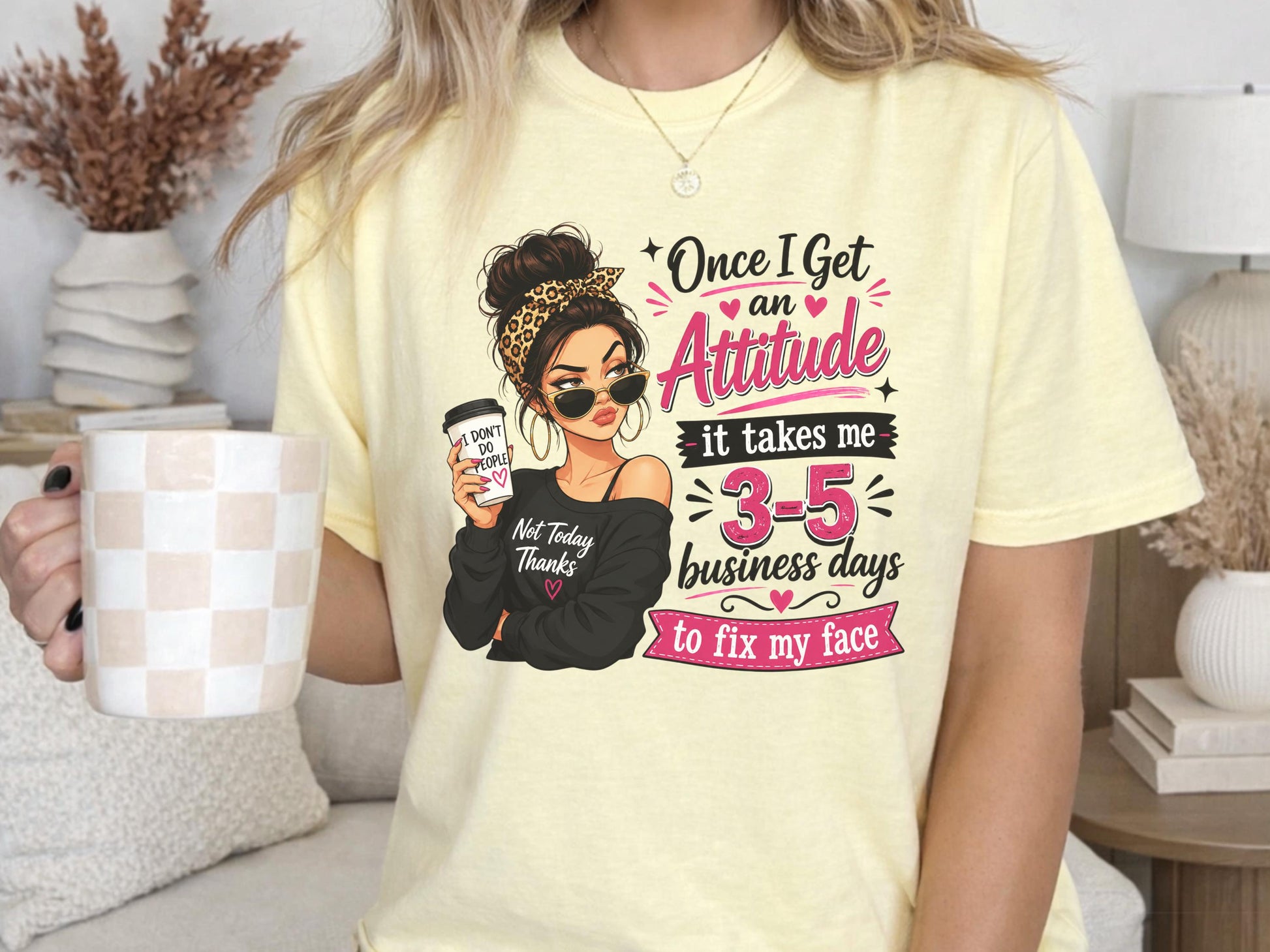 Funny Attitude T-Shirt, Graphic Tee for Women, Quirky Casual Wear, Novelty Beachwear, Sassy Quote Shirt for Her