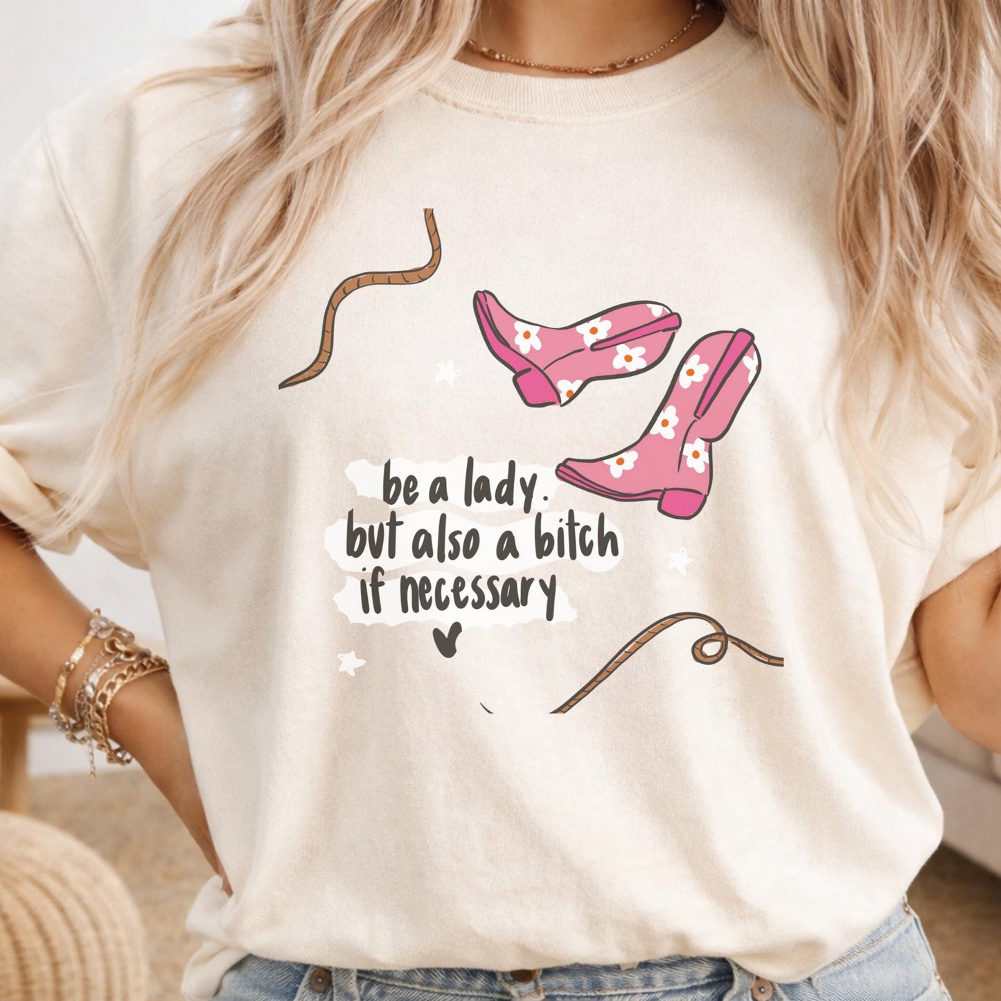 Be a Lady Shirt, Funny Sarcastic Tee, Unisex Graphic T-Shirt, Attitude Saying, Humor Gift, Sarcasm Clothing, Unique Gift