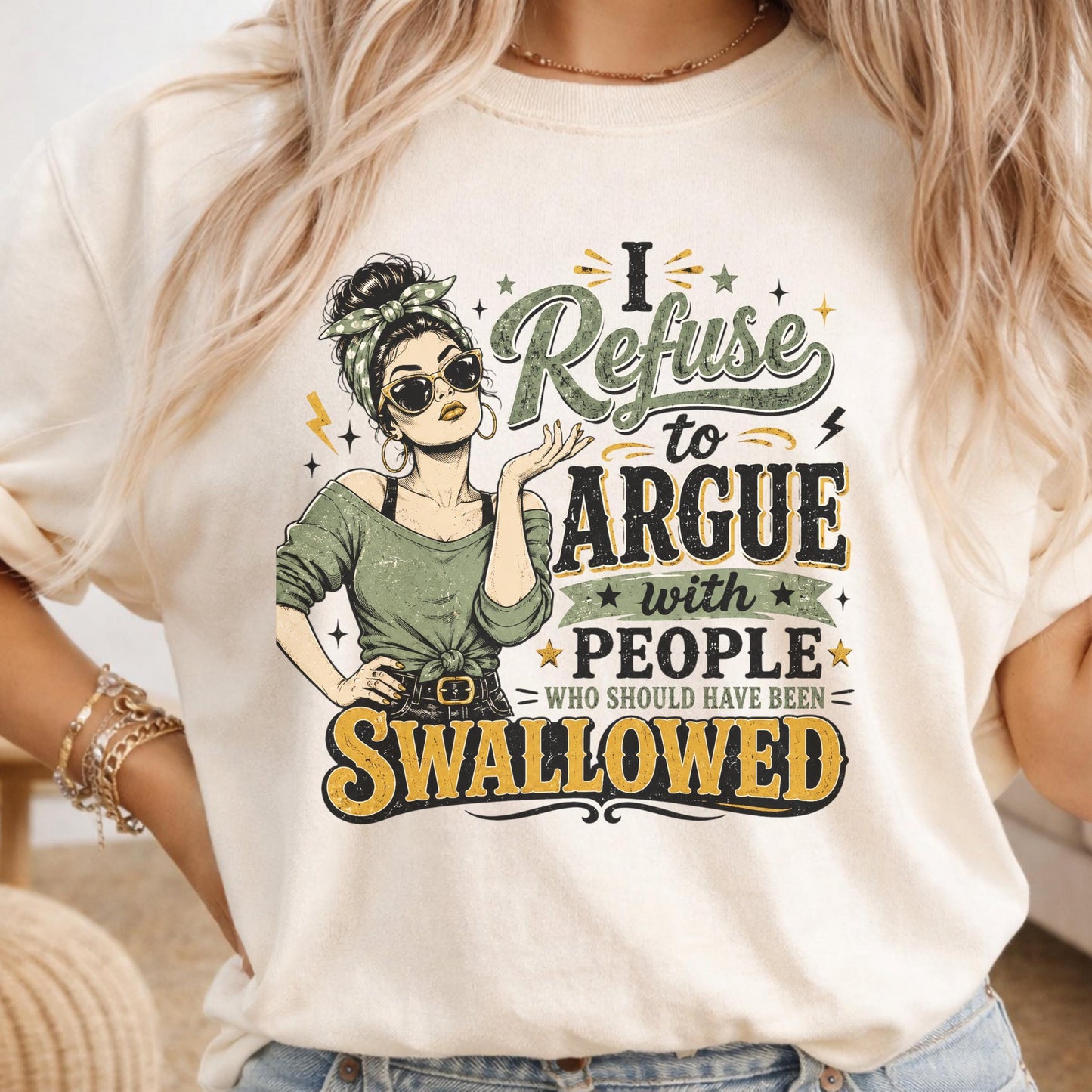 Funny Graphic Tee, Retro Style Shirt, Women's Humorous T-Shirt, Sarcastic Quote Top, Casual Wear for Women, Gift for Her, Vintage Design