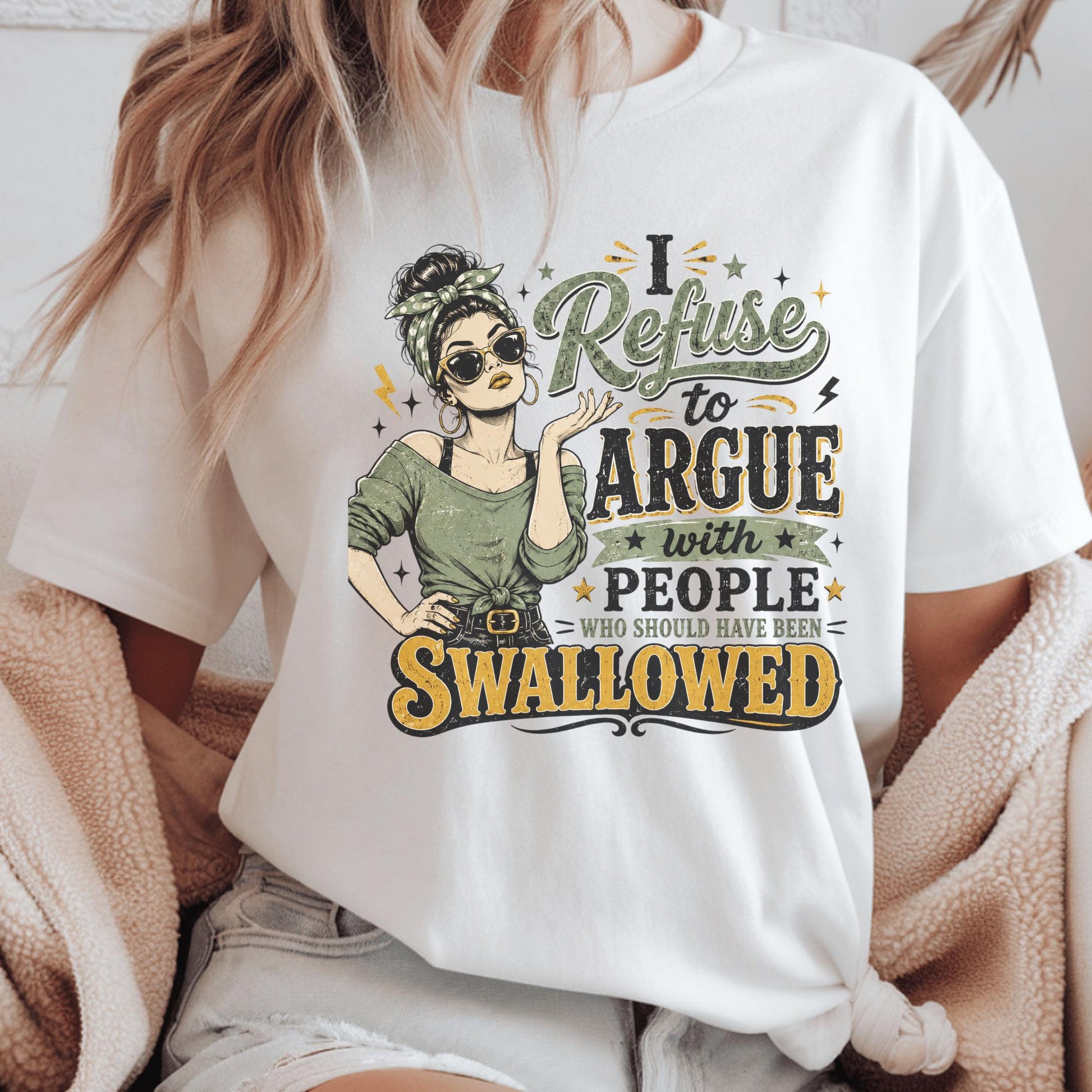 Funny Graphic Tee, Retro Style Shirt, Women's Humorous T-Shirt, Sarcastic Quote Top, Casual Wear for Women, Gift for Her, Vintage Design