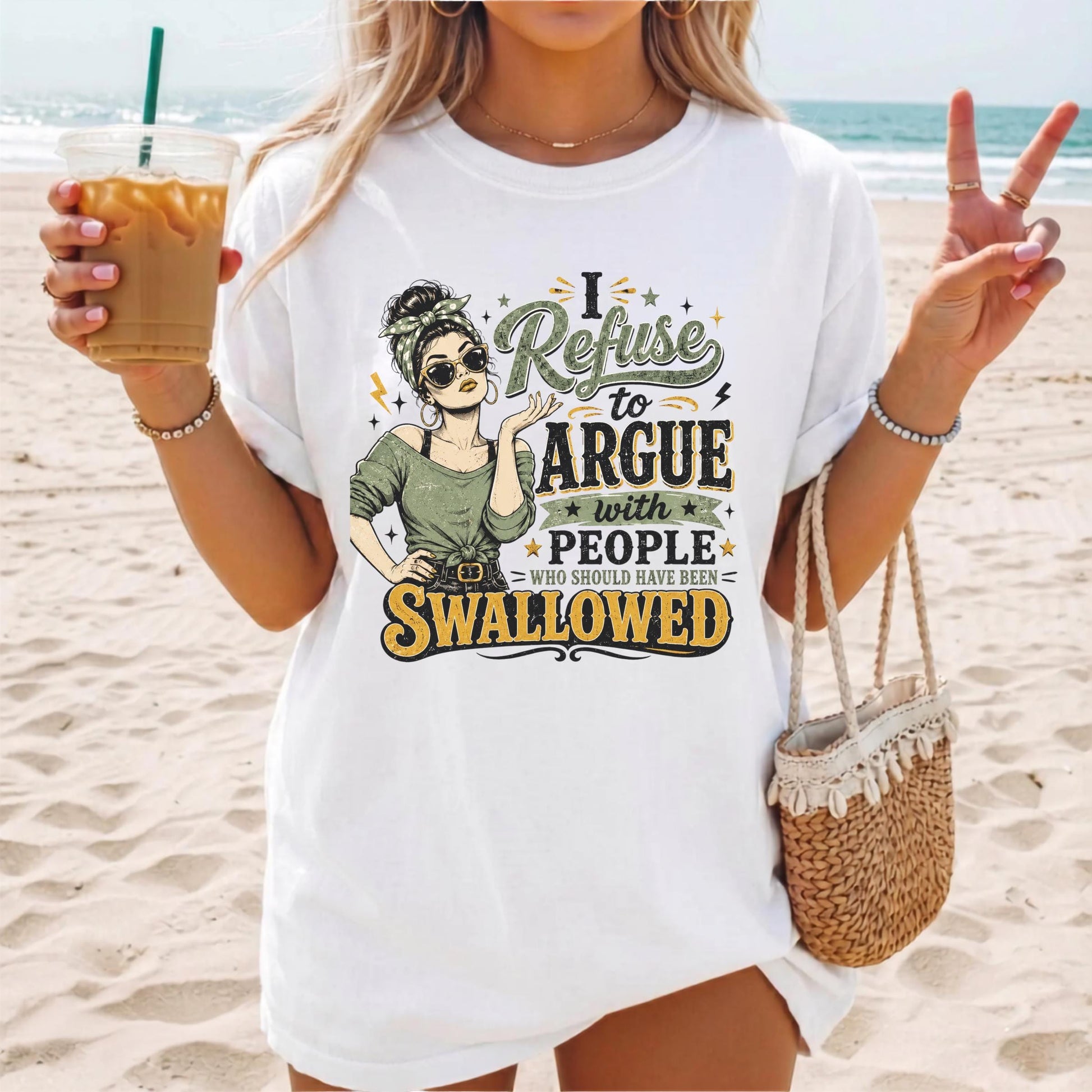 Funny Graphic Tee, Retro Style Shirt, Women's Humorous T-Shirt, Sarcastic Quote Top, Casual Wear for Women, Gift for Her, Vintage Design