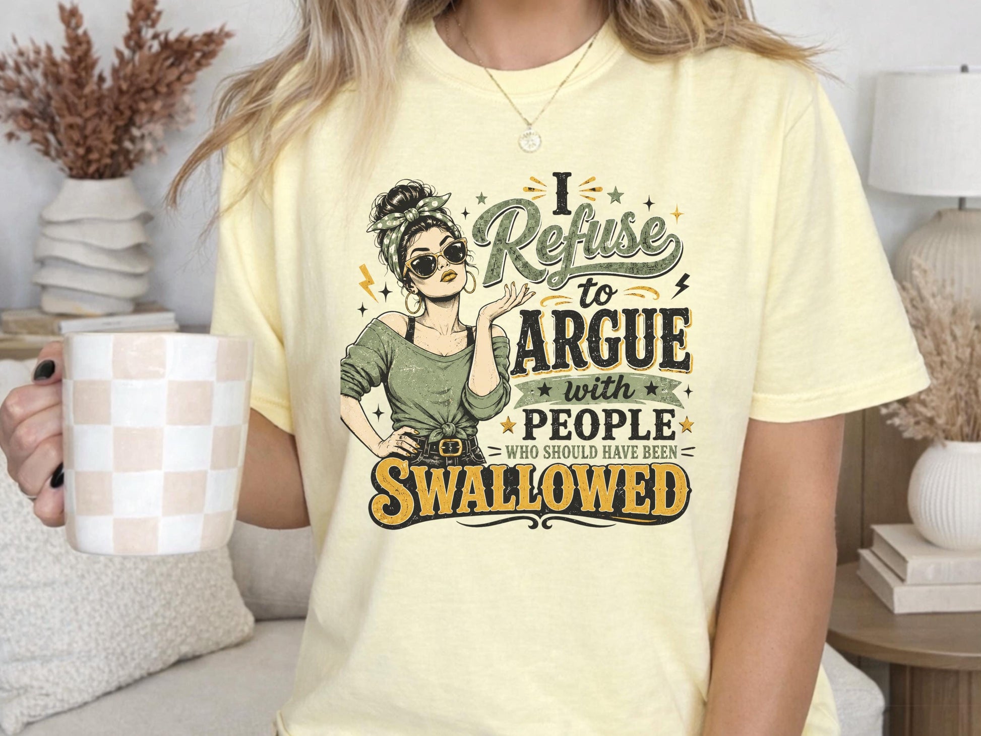 Funny Graphic Tee, Retro Style Shirt, Women's Humorous T-Shirt, Sarcastic Quote Top, Casual Wear for Women, Gift for Her, Vintage Design