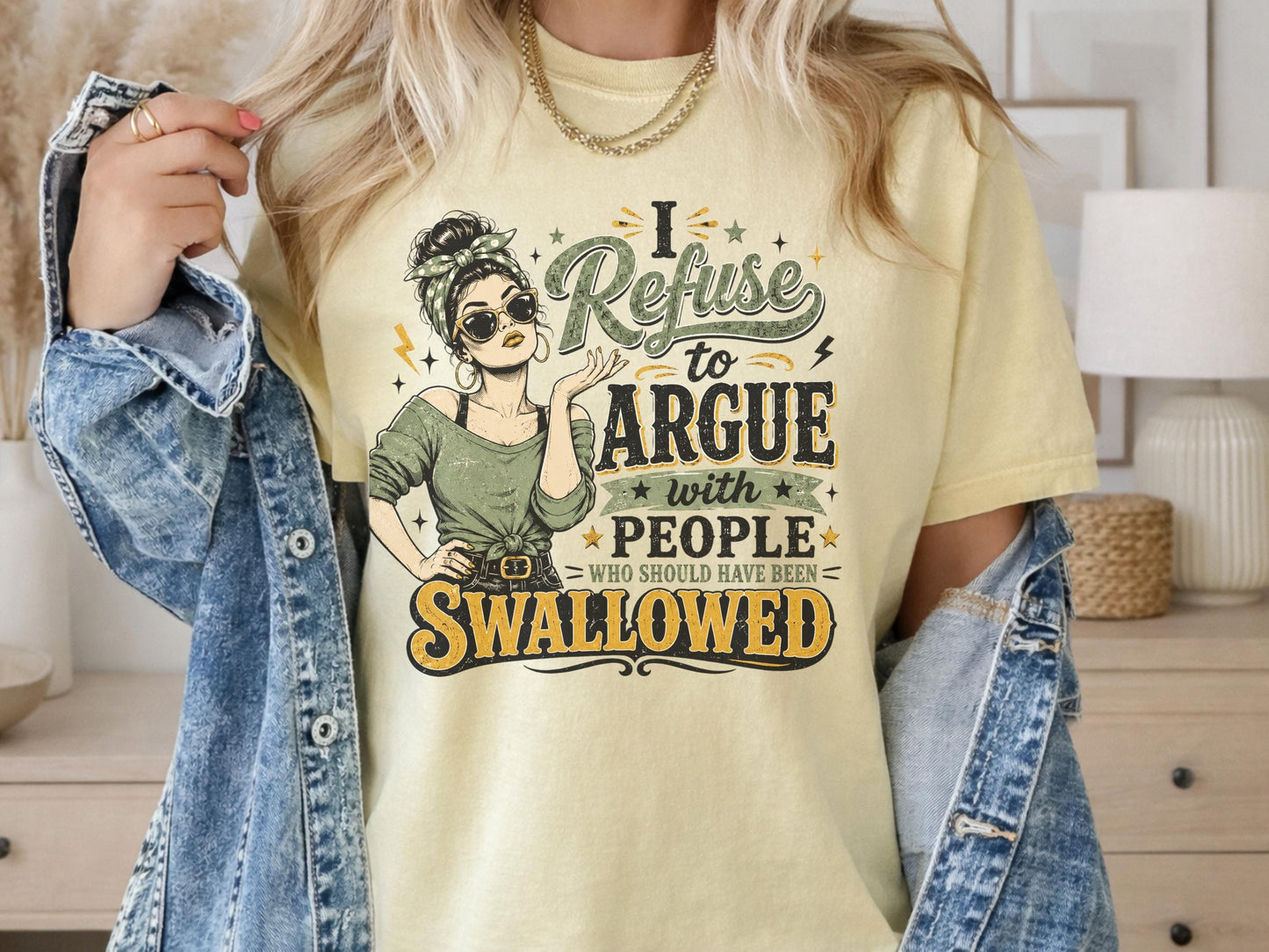 Funny Graphic Tee, Retro Style Shirt, Women's Humorous T-Shirt, Sarcastic Quote Top, Casual Wear for Women, Gift for Her, Vintage Design