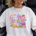 Teacher Shirt, Sweatshirt Gift, Colorful Teacher Apparel, Fun Teacher Gift Idea, Back to School Gift for Teachers, Custom Teacher Sweater