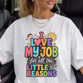 I Love My Job Sweatshirt, Colorful Work Apparel, Teacher Appreciation Gift, Unisex Gildan Crewneck, Fun Work Outfit, Crayon Design
