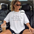 Funny Introvert Shirt, Some Things Are Better Left Alone Like Me, Sarcastic Quote Tee, Socially Selective Gift, Bow Graphic Top Gift