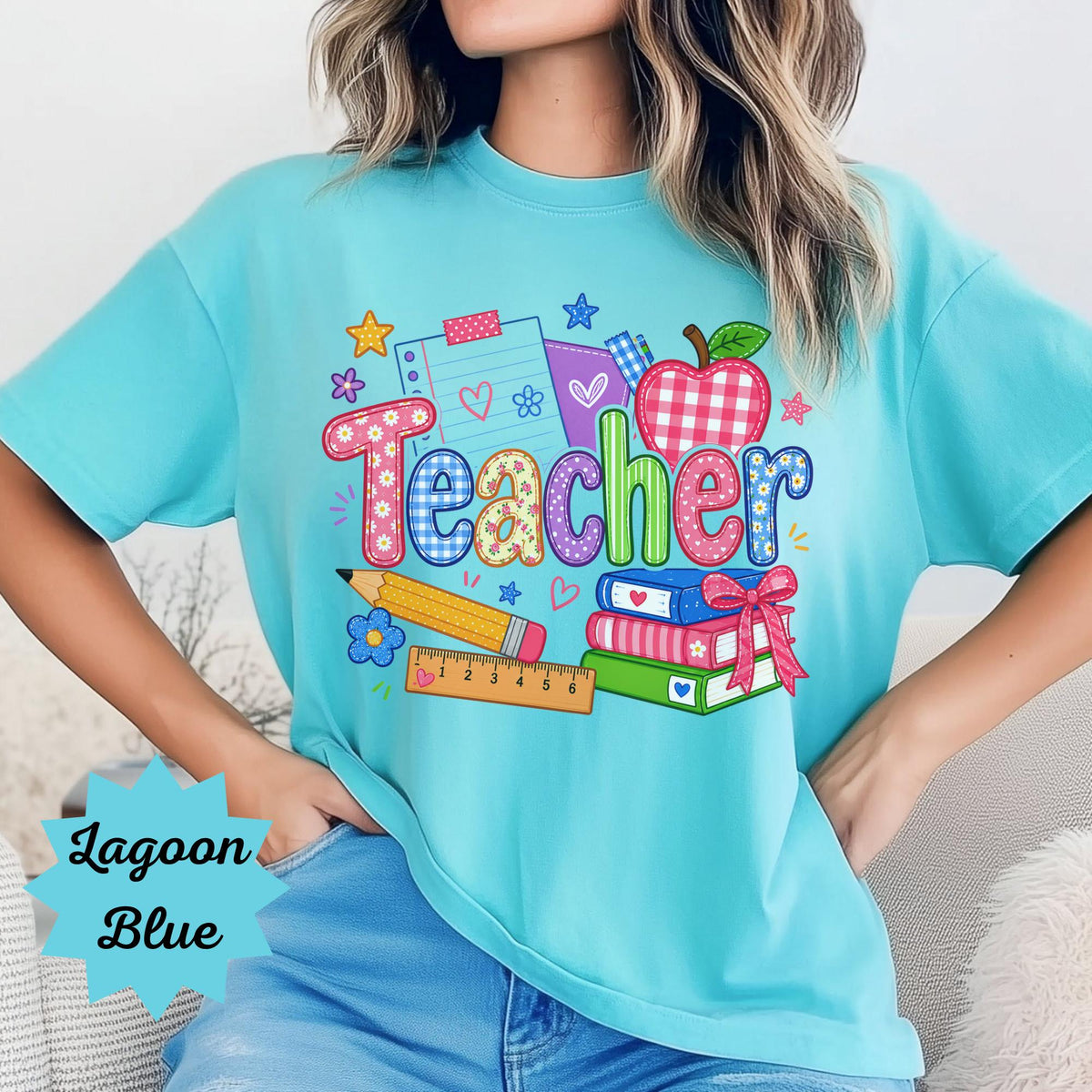 Teacher Shirt, Sweatshirt Gift, Colorful Teacher Apparel, Fun Teacher Gift Idea, Back to School Gift for Teachers, Custom Teacher Sweater