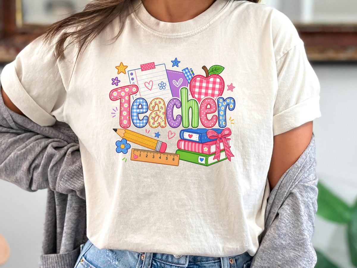 Teacher Shirt, Sweatshirt Gift, Colorful Teacher Apparel, Fun Teacher Gift Idea, Back to School Gift for Teachers, Custom Teacher Sweater