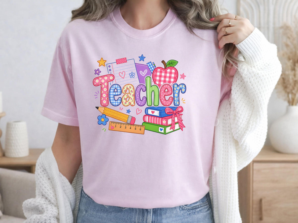 Teacher Shirt, Sweatshirt Gift, Colorful Teacher Apparel, Fun Teacher Gift Idea, Back to School Gift for Teachers, Custom Teacher Sweater