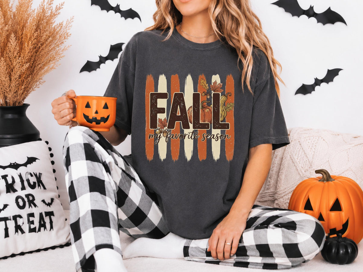Fall My Favorite Season Sweatshirt, Autumn Harvest Crewneck, Rustic Pumpkin Sweater