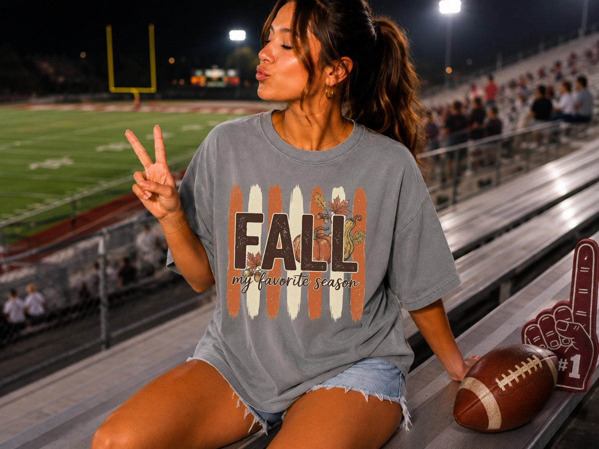 Fall My Favorite Season Sweatshirt, Autumn Harvest Crewneck, Rustic Pumpkin Sweater