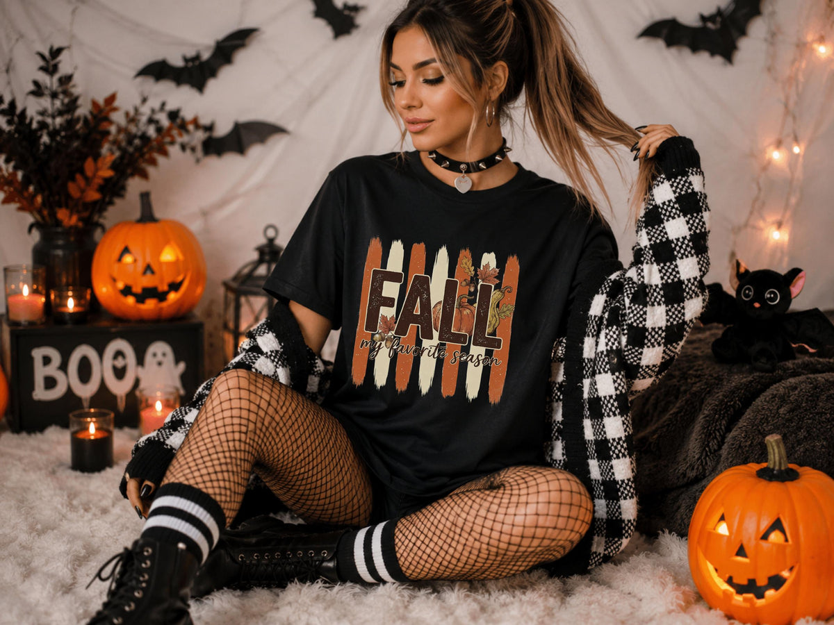 Fall My Favorite Season Sweatshirt, Autumn Harvest Crewneck, Rustic Pumpkin Sweater