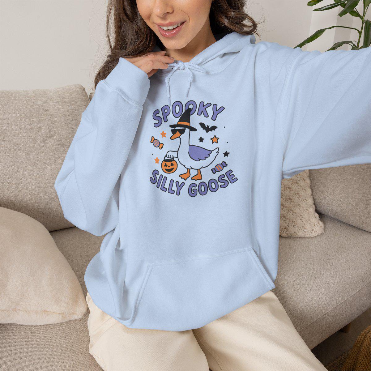 Spooky Silly Goose T Shirt, Halloween Goose Sweatshirt, Funny Witch Hat Duck Tee, Cute Halloween Hoodie, Autumn Outfit Gift Idea Bundle