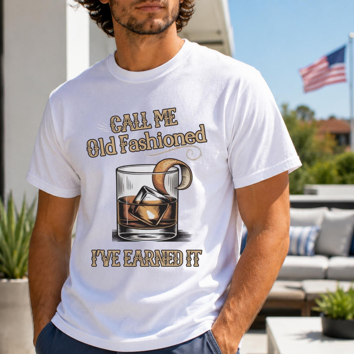 Classic Cocktail T-Shirt, Old Fashioned Whiskey Shirt, Gained My Wisdom Vintage Tee, I’ve Earned It Graphic Shirt Gift for Cocktail Lovers