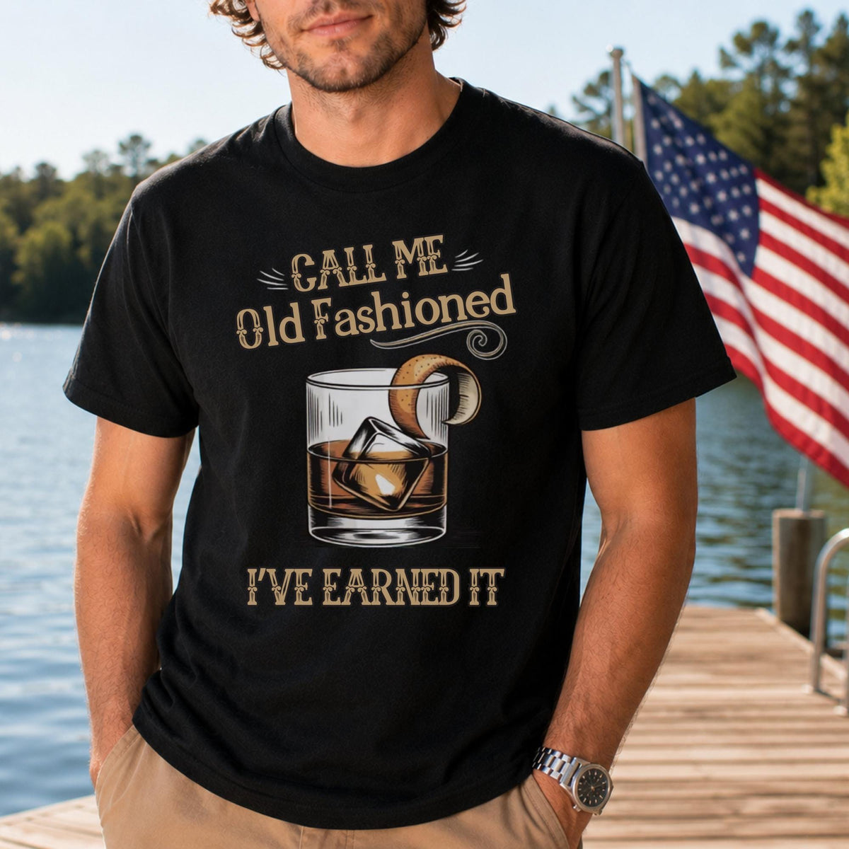 Classic Cocktail T-Shirt, Old Fashioned Whiskey Shirt, Gained My Wisdom Vintage Tee, I’ve Earned It Graphic Shirt Gift for Cocktail Lovers