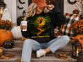 Witchy Mountain Moonlight Sweatshirt, Powered by Moonlight & Coffee Crewneck, Halloween Witch Gift, Gothic Fantasy Pullover for Cozy Nights