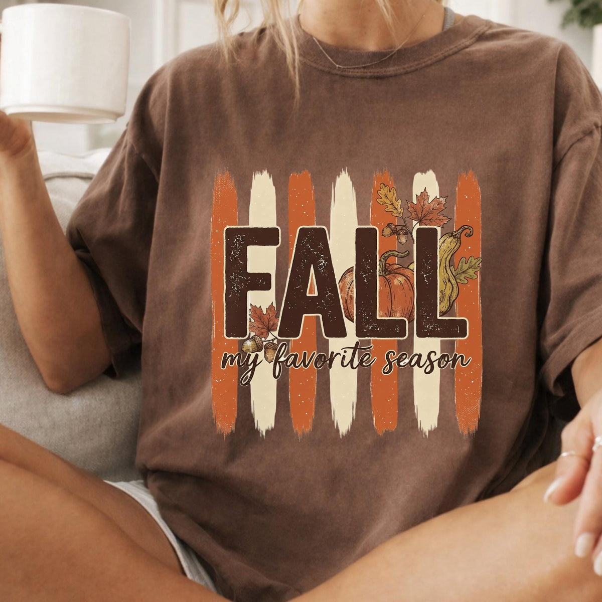 Fall My Favorite Season Sweatshirt, Autumn Harvest Crewneck, Rustic Pumpkin Sweater