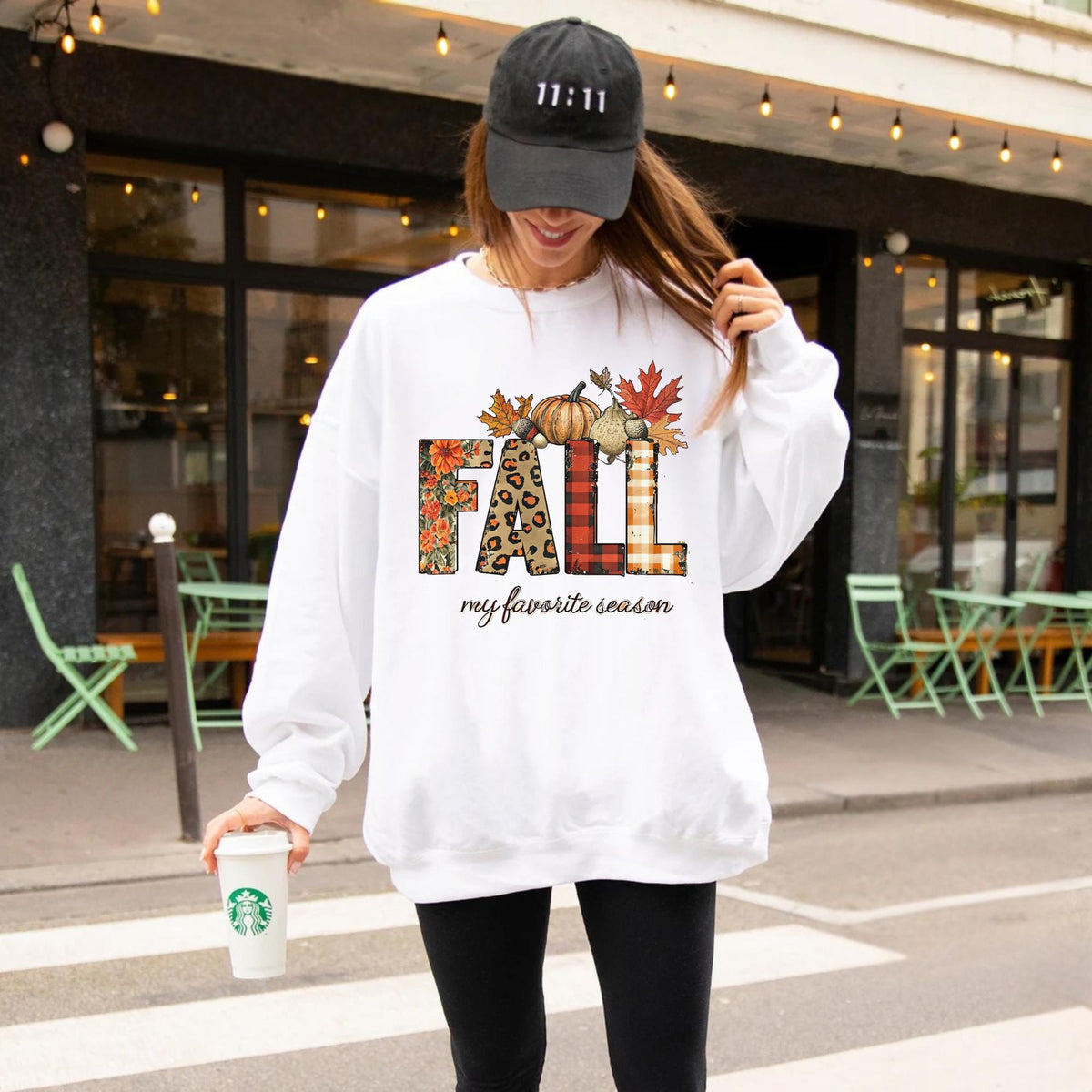 Fall Sweatshirt, Autumn Graphic Crewneck, Pumpkin Leaf Sweatshirt, Harvest Season Pullover, Cozy Thanksgiving Outfit, Fall Gift Idea