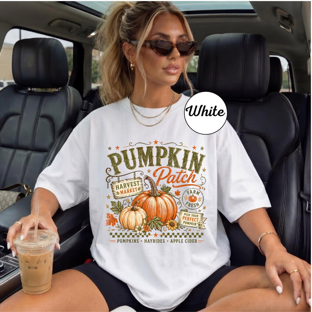 Pumpkin Patch Sweatshirt, Fall Harvest Market Crewneck, Farm Fresh Pumpkin Season Pullover, Hayride Apple Cider Autumn Gift Idea Cozy