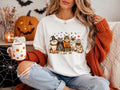 Halloween Cat Sweatshirt, Cute Spooky Cats Crewneck, Witch Kitty Pumpkin Shirt, Autumn Fall Feline Gift for Cat Lovers and Cozy Nights