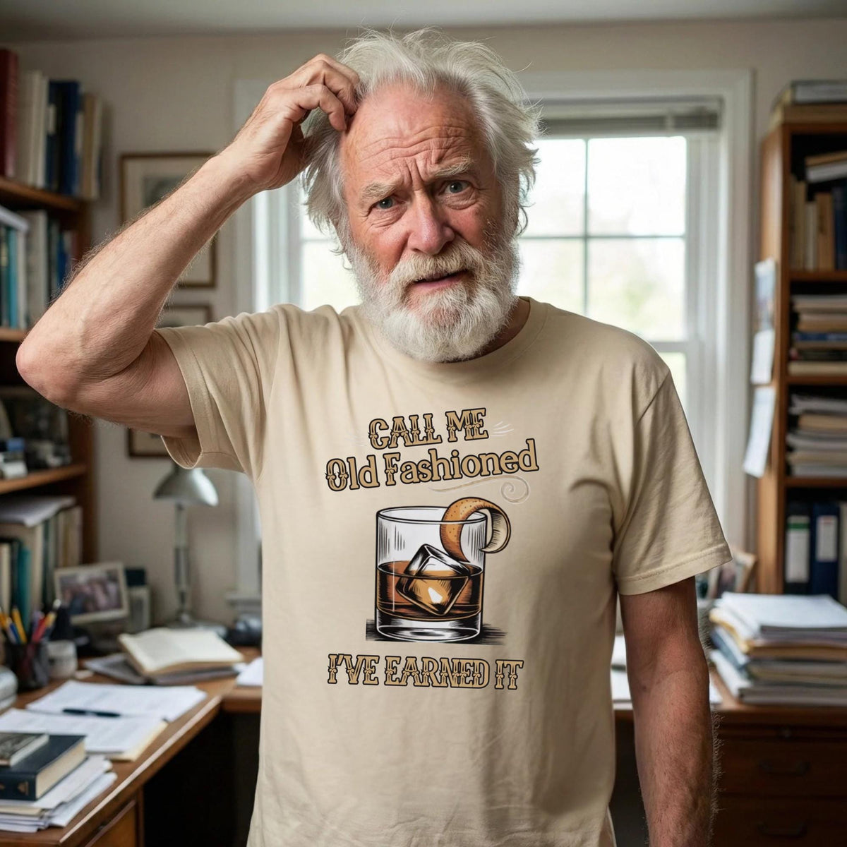 Classic Cocktail T-Shirt, Old Fashioned Whiskey Shirt, Gained My Wisdom Vintage Tee, I’ve Earned It Graphic Shirt Gift for Cocktail Lovers