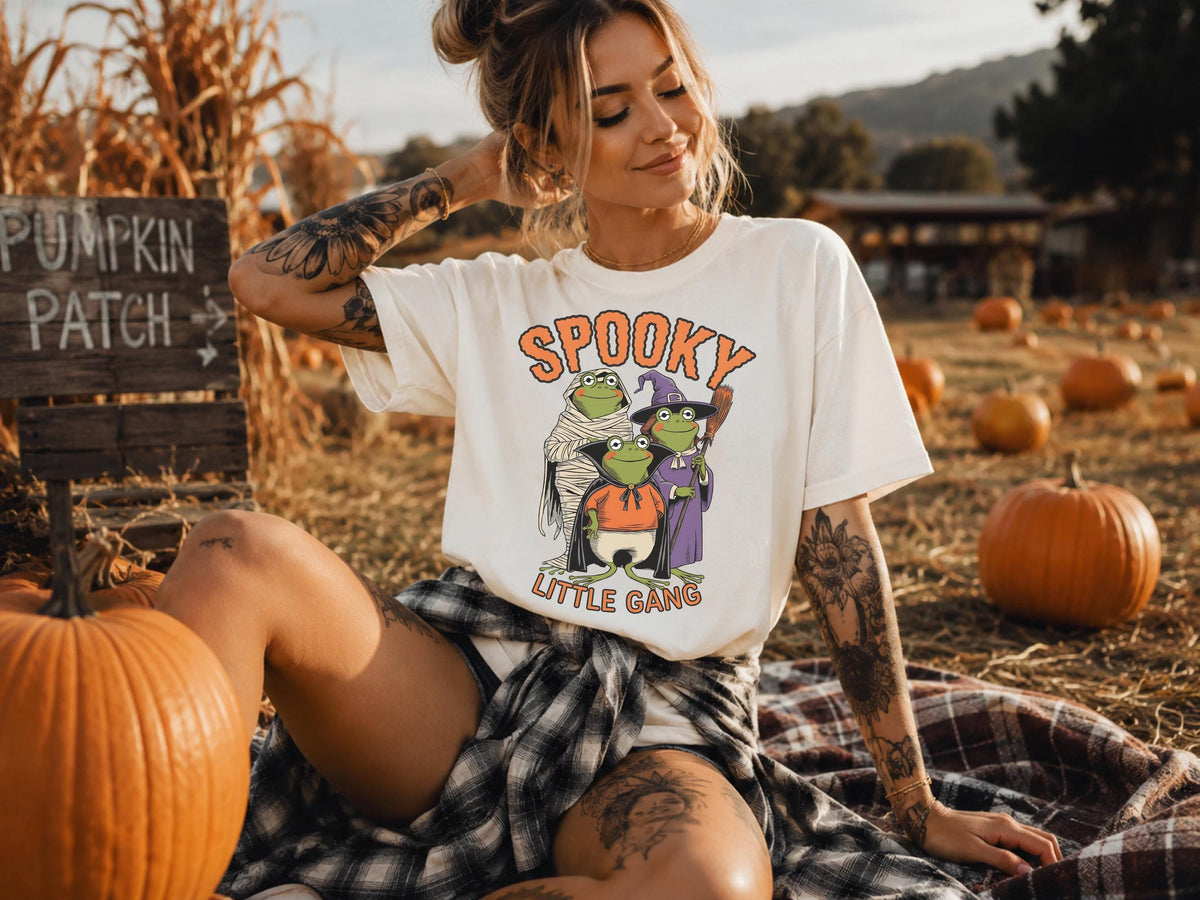 Spooky Frog Sweatshirt, Halloween Frog Family Crewneck, Spooky Little Gang Mummy Witch Vampire Frog Sweater, Cute Fall Gift Idea 2026