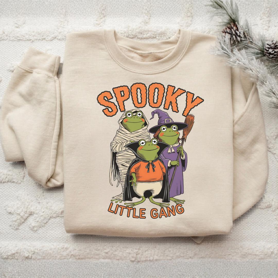 Spooky Frog Sweatshirt, Halloween Frog Family Crewneck, Spooky Little Gang Mummy Witch Vampire Frog Sweater, Cute Fall Gift Idea 2026