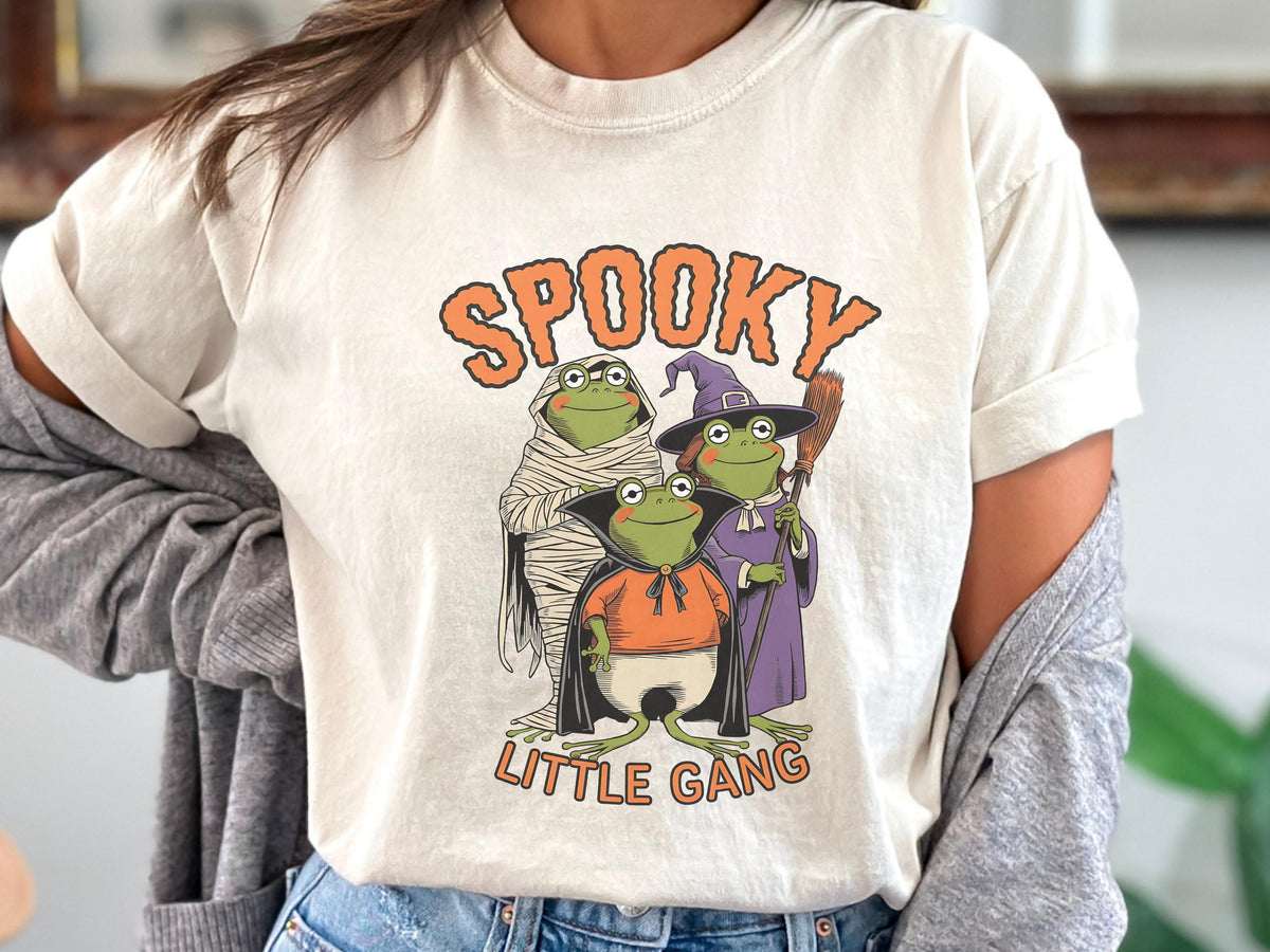Spooky Frog Sweatshirt, Halloween Frog Family Crewneck, Spooky Little Gang Mummy Witch Vampire Frog Sweater, Cute Fall Gift Idea 2026