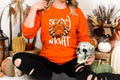 Halloween Scary Night Sweatshirt, Pumpkin Horror Crewneck, Spooky Jack O Lantern Shirt, Haunted Halloween Pullover for Fall Parties