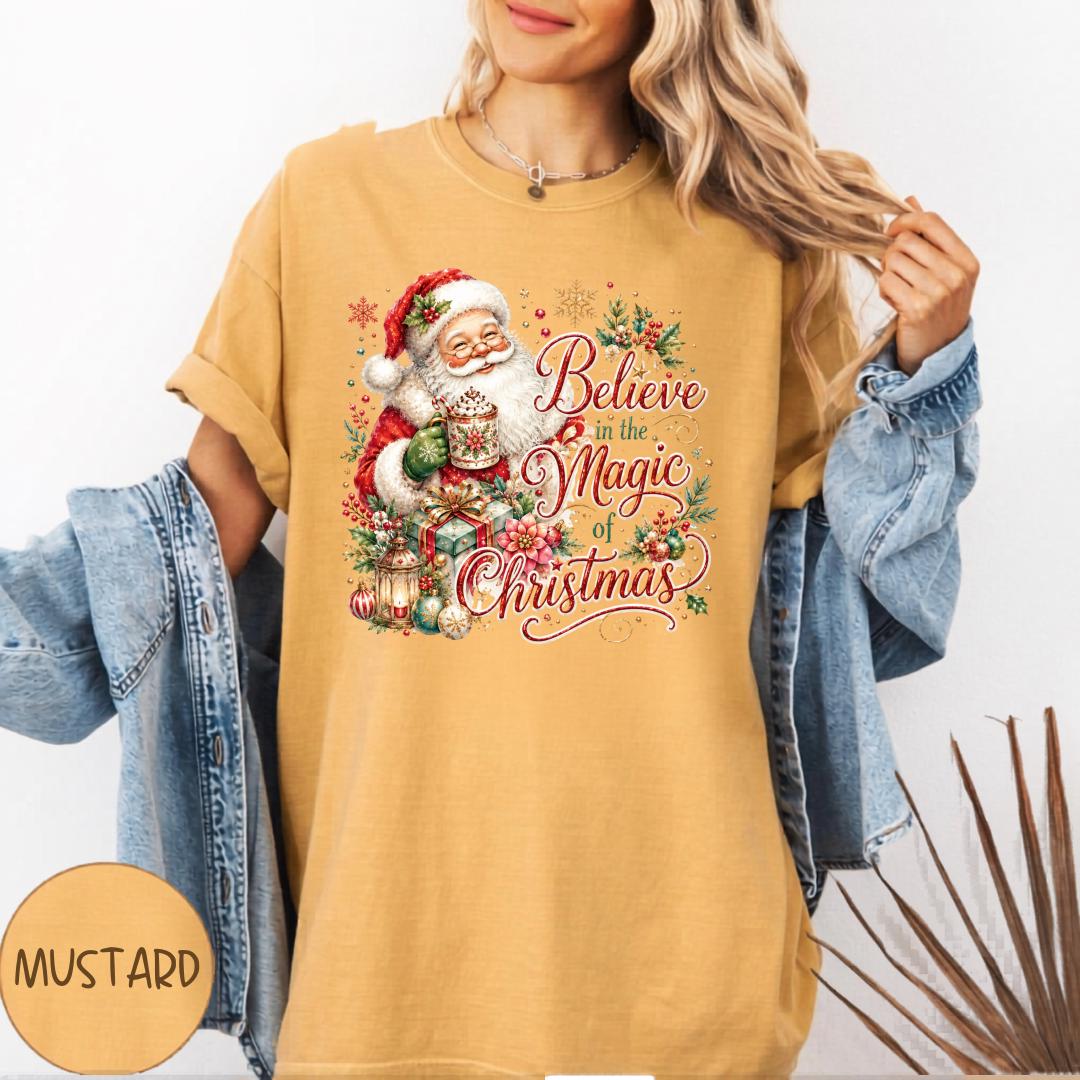 Believe in the Magic of Christmas Sweatshirt, Santa Holiday Crewneck, Festive Christmas Gift, Winter Family Sweater, Xmas Pullover