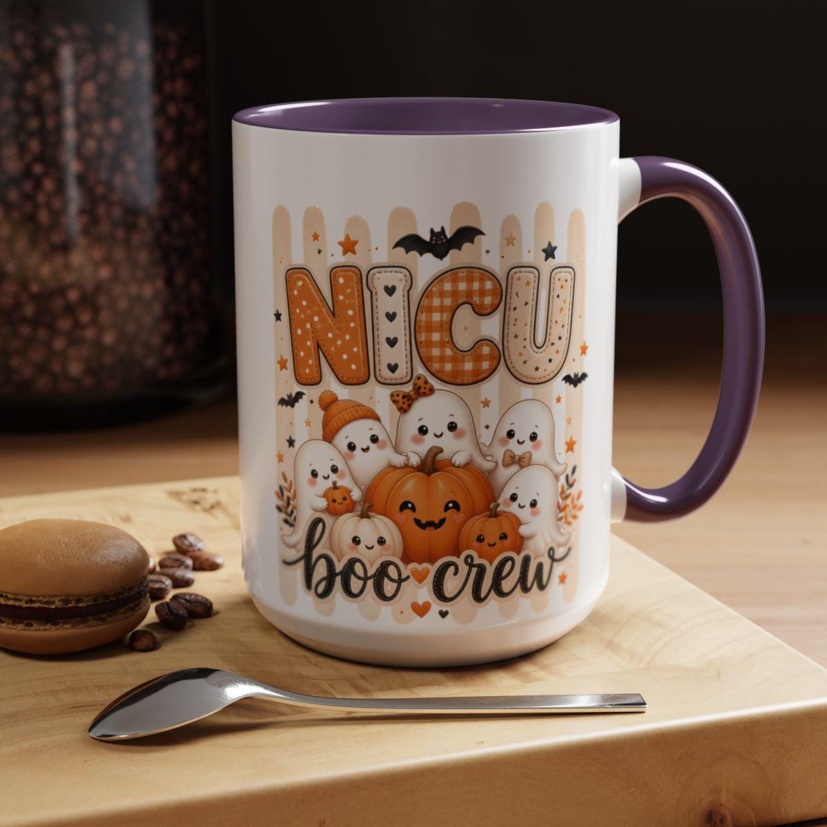 NICU Nurse Boo Crew Sweatshirt, Halloween Ghost Nurse Crewneck, Neonatal Nurse Spooky Pullover, Cute Fall Gift for Nurses and NICU Staff