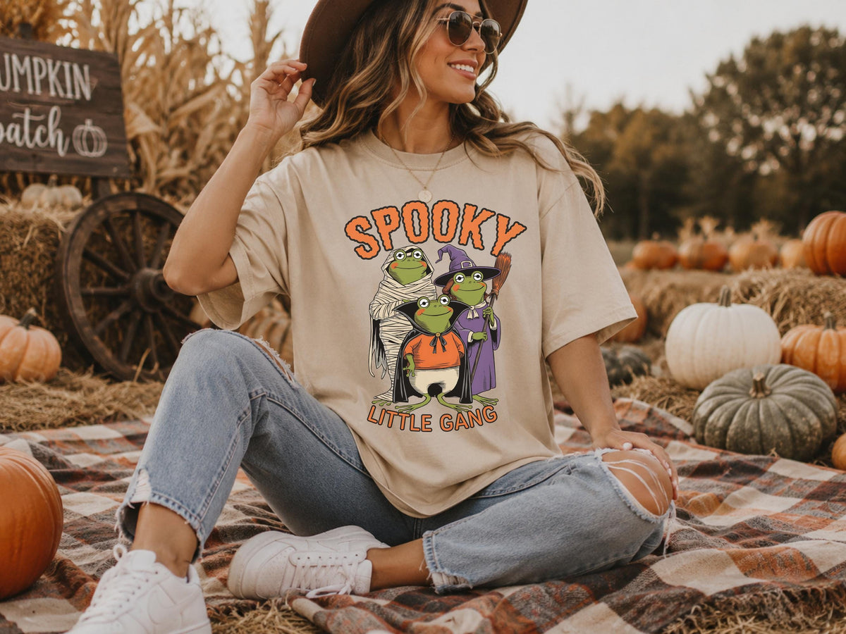 Spooky Frog Sweatshirt, Halloween Frog Family Crewneck, Spooky Little Gang Mummy Witch Vampire Frog Sweater, Cute Fall Gift Idea 2026