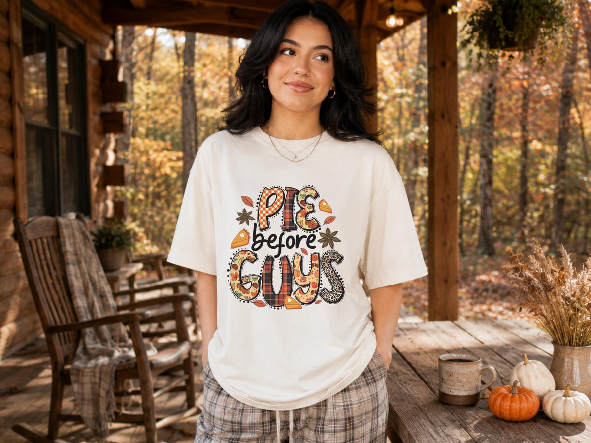 Pie Before Guys Sweatshirt, Funny Fall Crewneck, Thanksgiving Food Lover Gift, Autumn Graphic Pullover, Cozy Seasonal Outfit Idea Gift