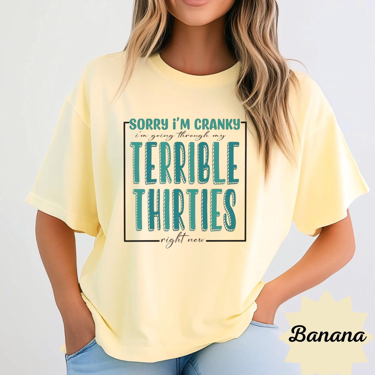 Sorry I'm Cranky I'm Going Through Terrible Thirties Sweatshirt, Funny Birthday Gift, Sarcastic 30th Birthday Crewneck, Unisex Pullover