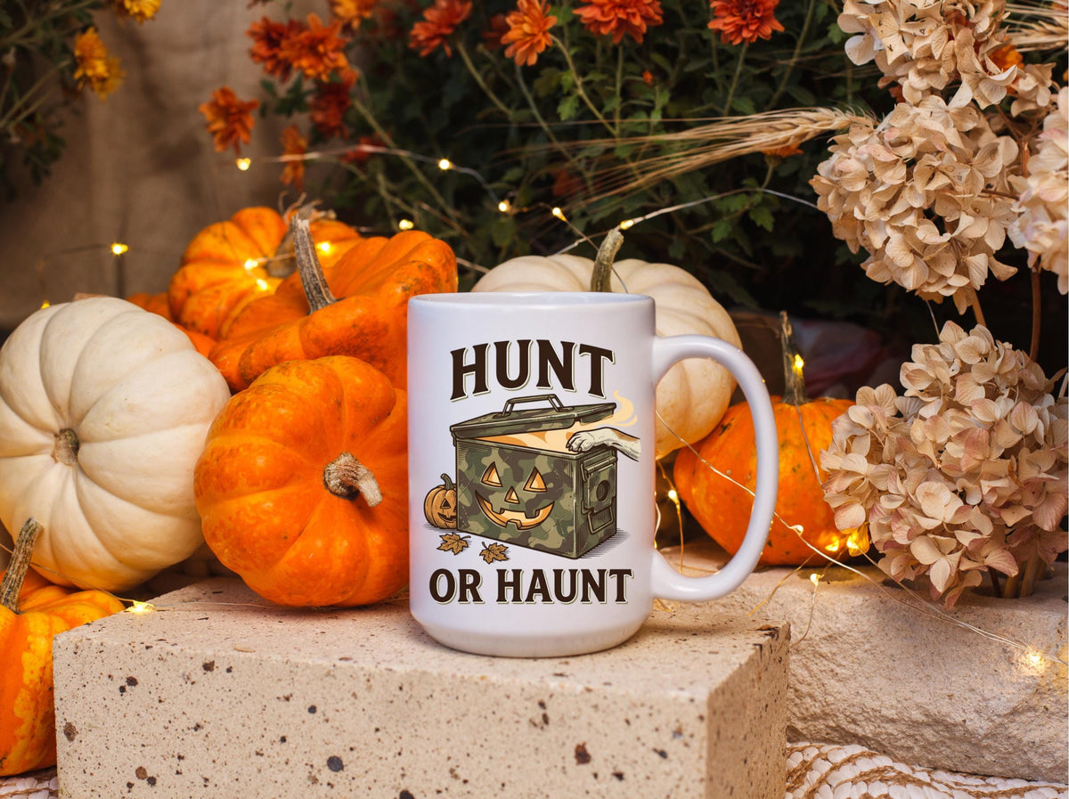 Hunt or Haunt Halloween Shirt, Camouflage Pumpkin Tee, Funny Hunting Graphic, Spooky Fall Shirt for Outdoor Fans and Pumpkin Lovers