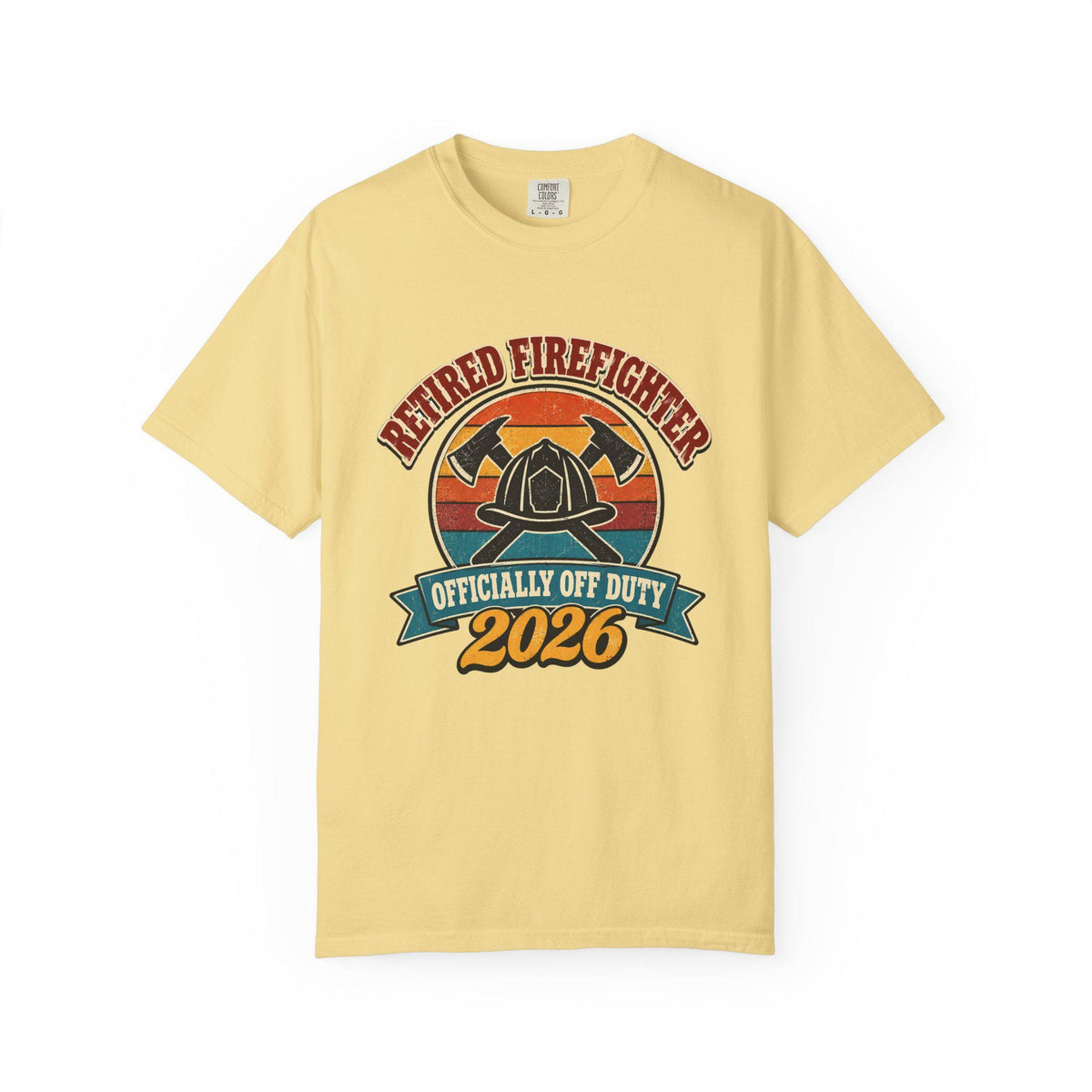 Retired Firefighter 2026 Shirt, Retro Firefighter Retirement Gift, Officially Off Duty Tee, Comfort Colors Fireman Shirt, Fire Dept Gift