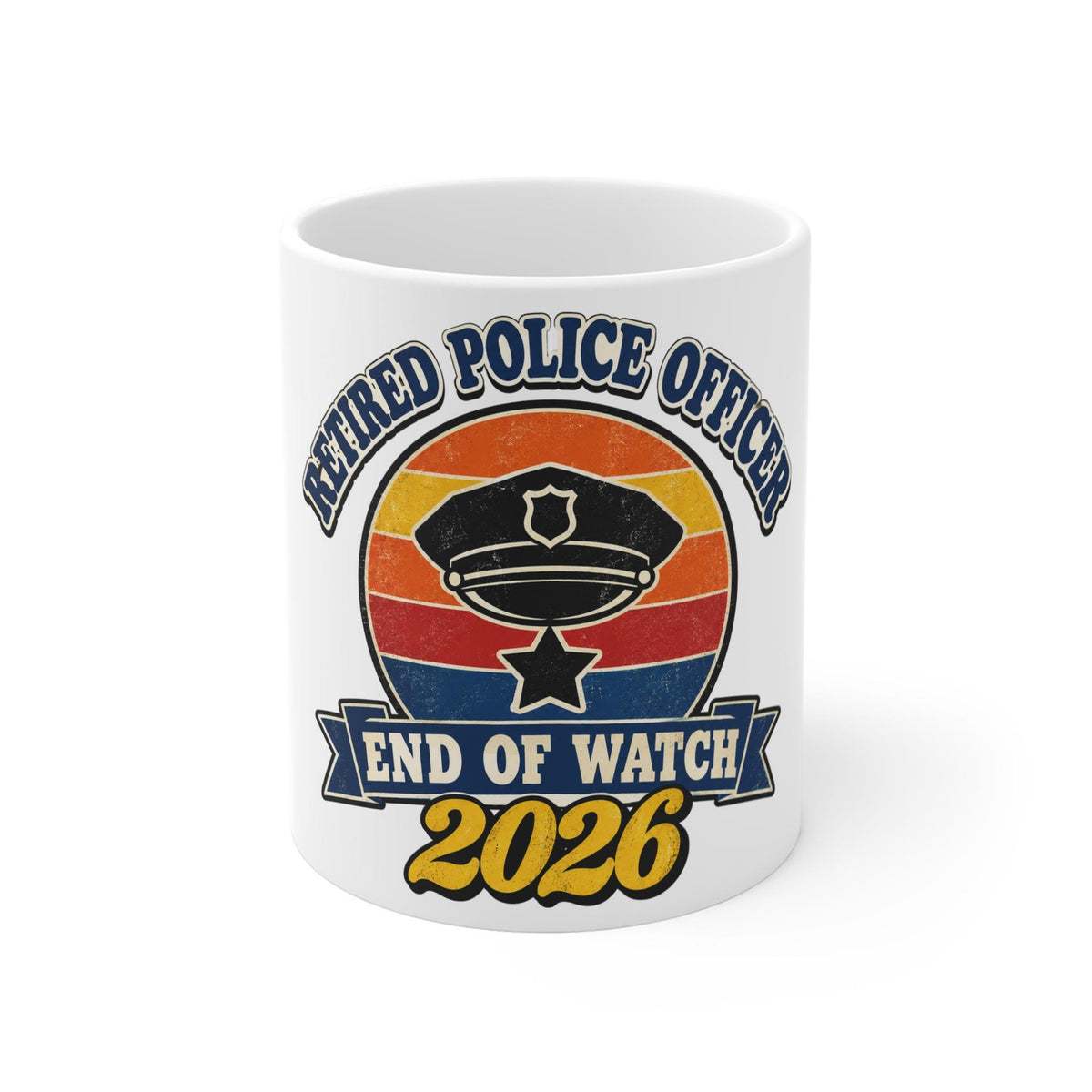 Retired Police Officer 2026 Mug, Police Retirement Gift, End of Watch Coffee Mug, Retro Cop Cup, Law Enforcement Gift