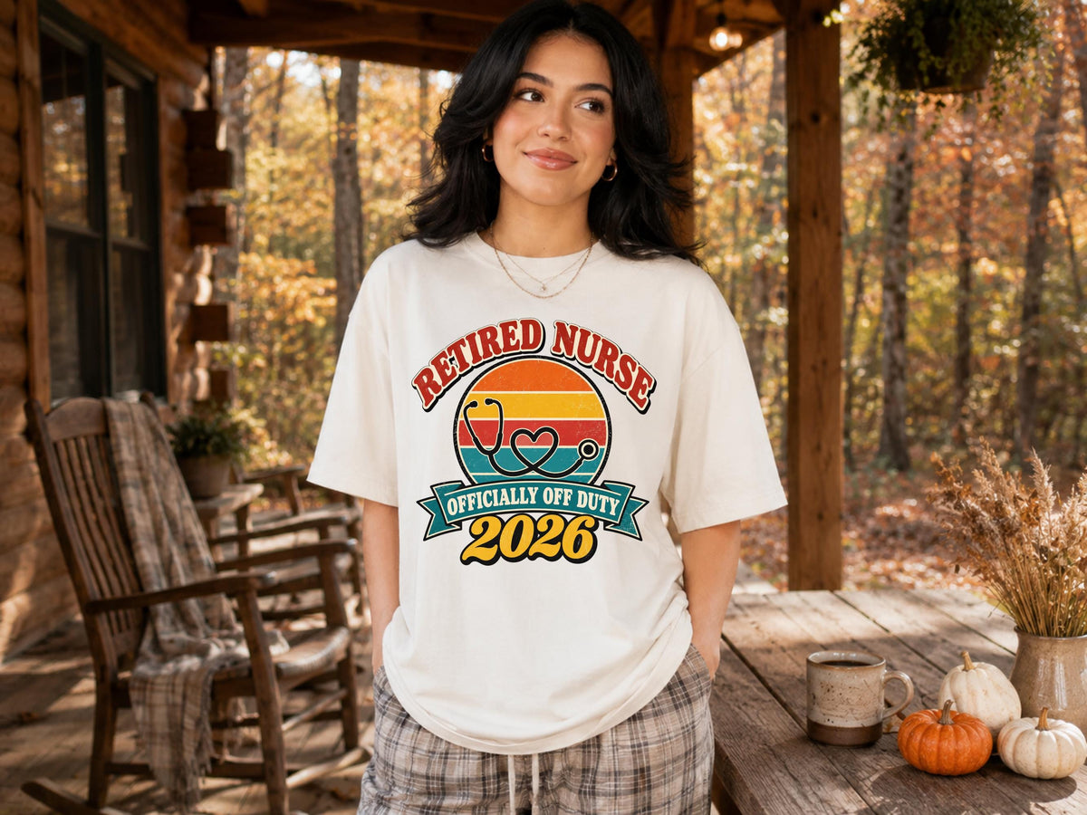 Retired Nurse 2026 Shirt, Mug or Tote, Retro Nurse Retirement Gift, Officially Off Duty Tee, RN Retirement Party Gift for Her